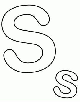 Desenho de Letra S Muito Simples para Colorir