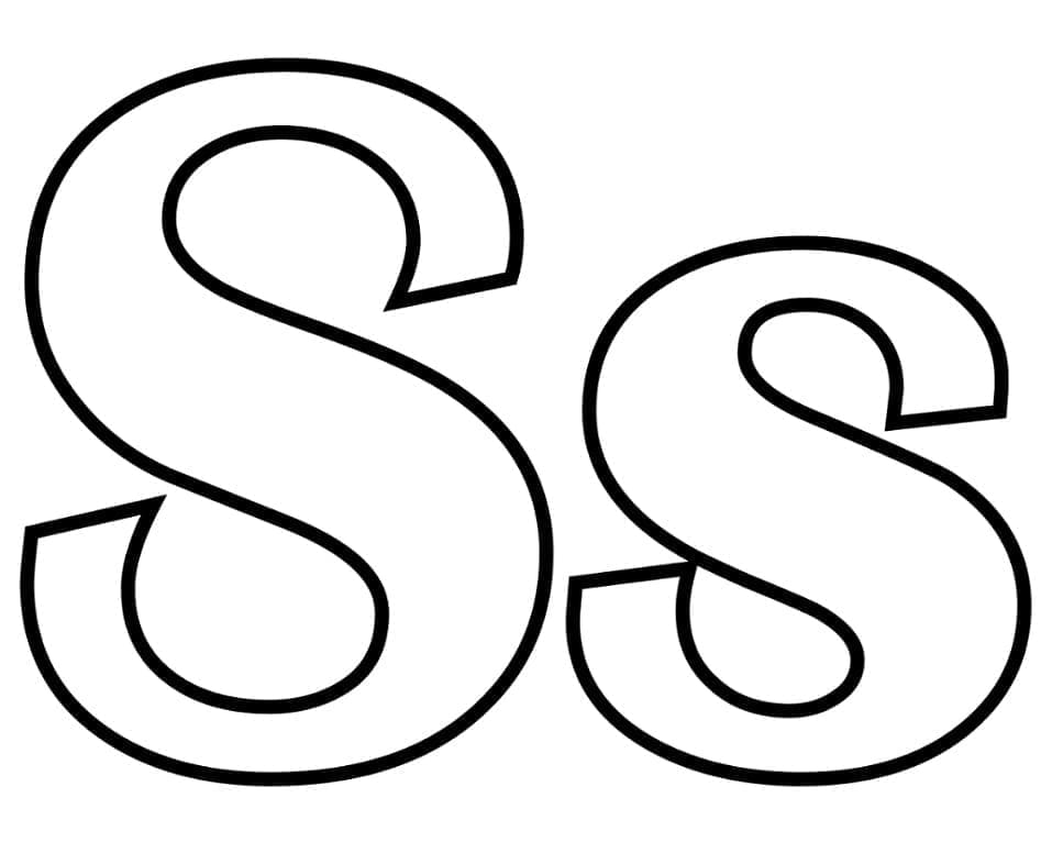 Desenho de Letra S Perfeita para Colorir