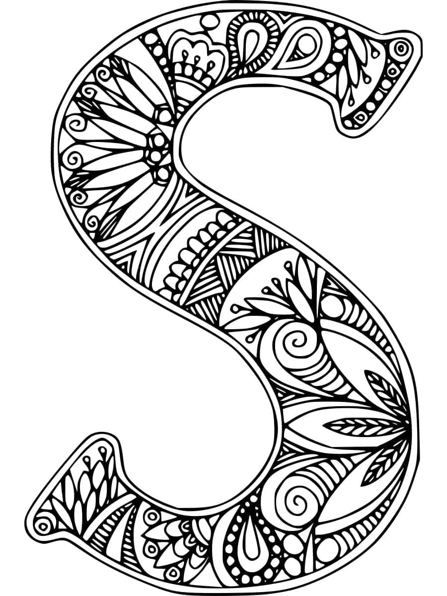 Desenhos de Letra S para Colorir