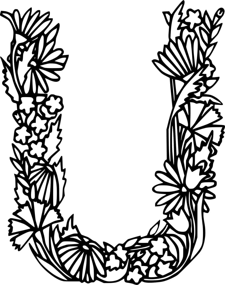 Desenho de Imagem da Letra U para Colorir
