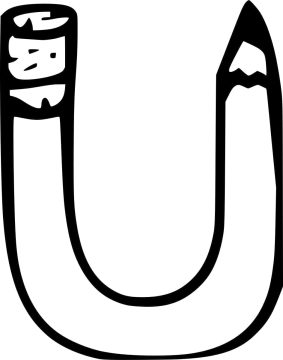 Desenho de Letra U para crianças para Colorir