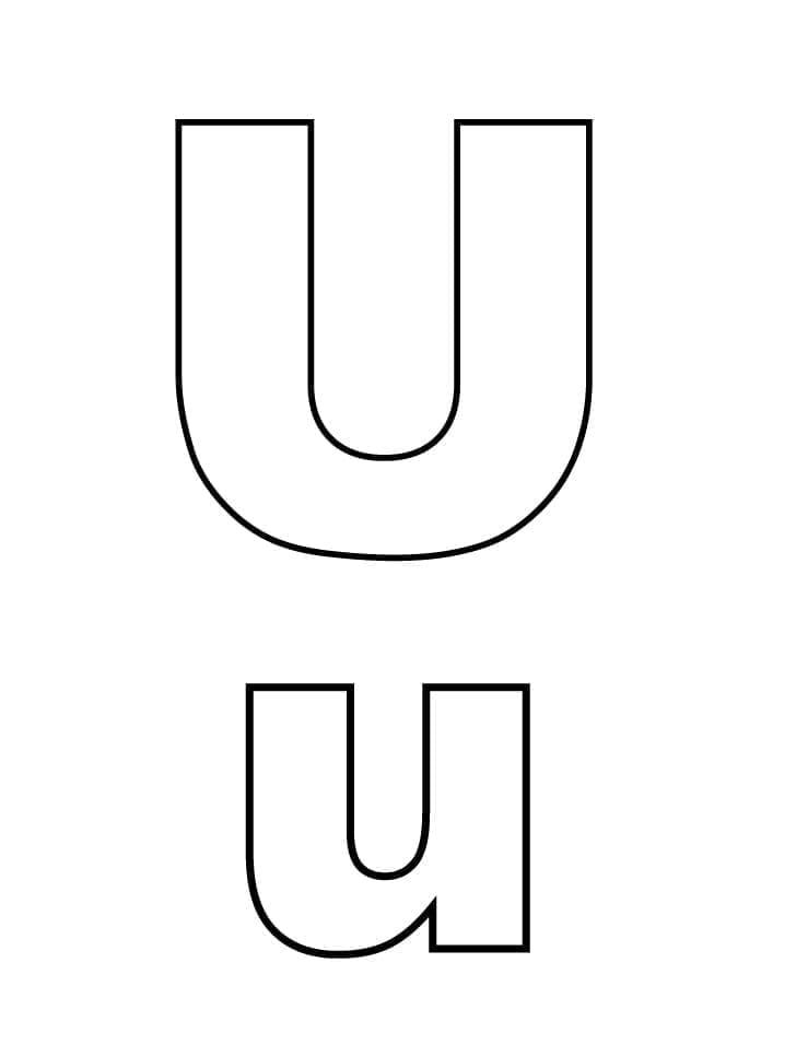 Desenhos de Letra U para Colorir