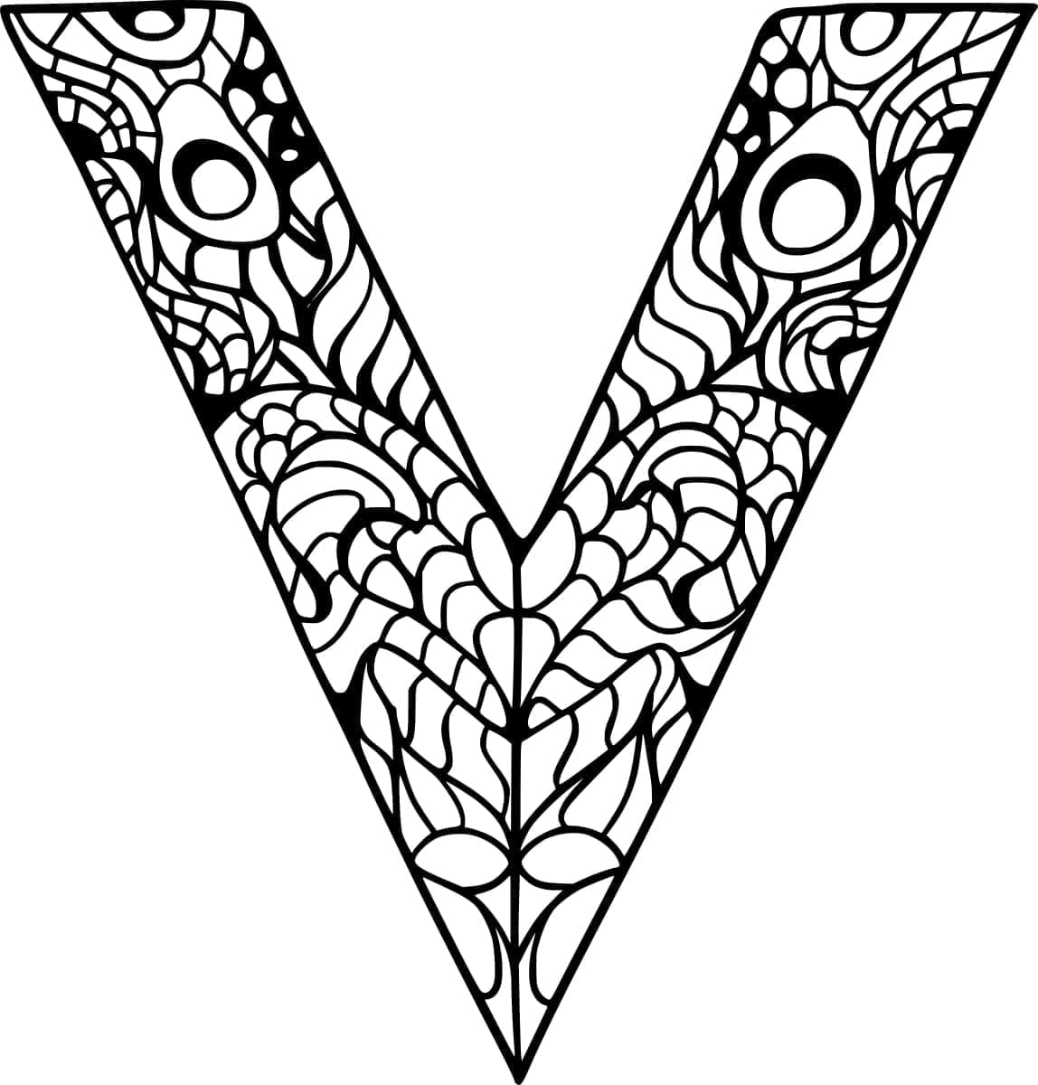 Desenhos de Letra V para Colorir