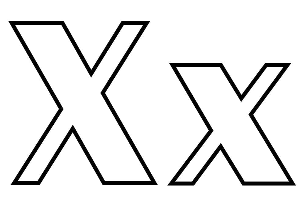 Desenhos de Letra X para Colorir