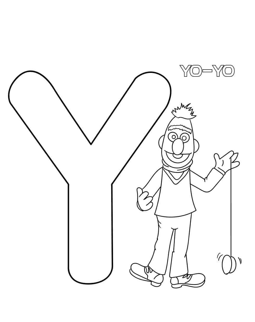 Desenho de a Letra Y para Colorir