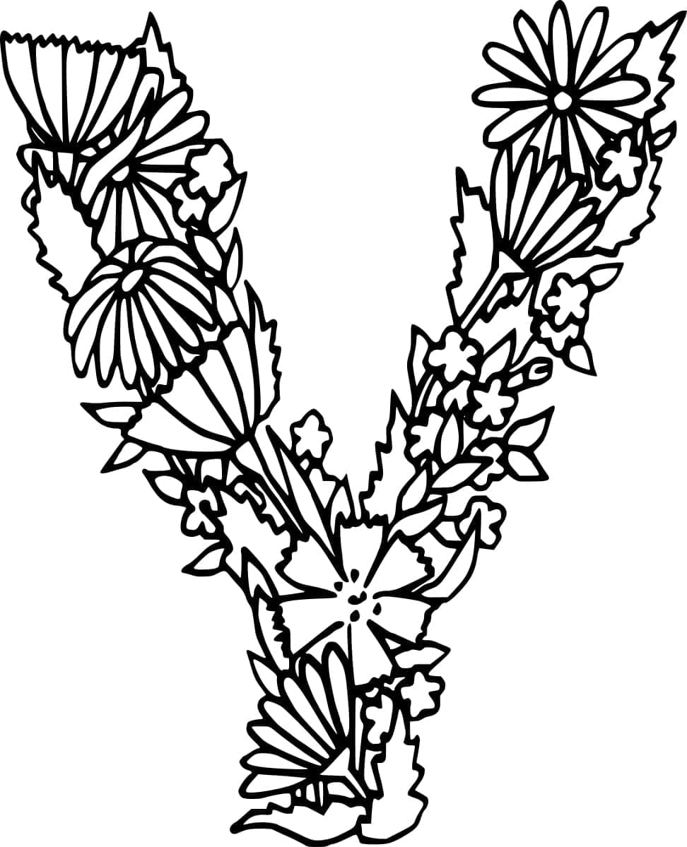 Desenho de Imagem da Letra Y para Colorir