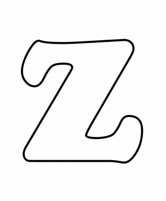 Desenho de Letra Z Maiúscula para Colorir