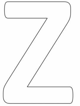 Desenho de Letra Z Muito fácil para Colorir