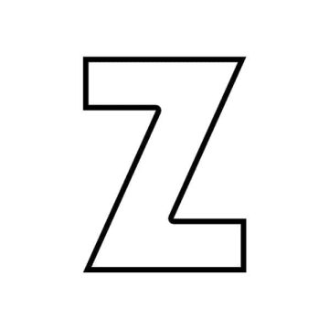 Desenho de Letra Z no Alfabeto para Colorir
