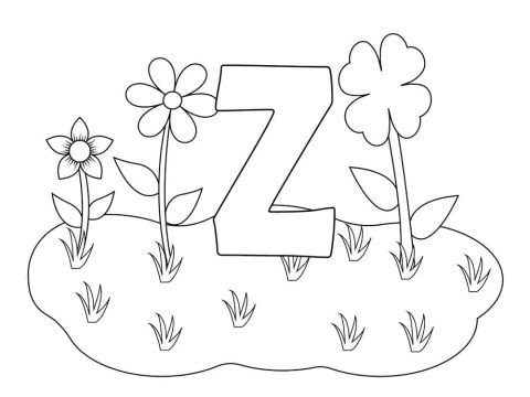Desenho de Letra Z para crianças para Colorir