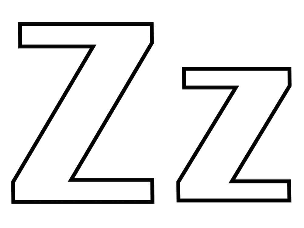 Desenhos de Letra Z para Colorir