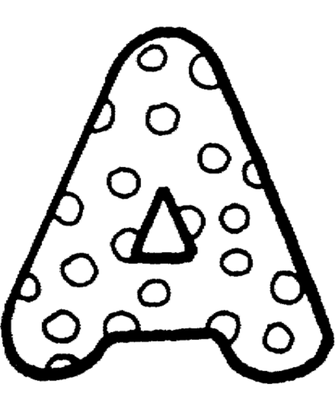 Desenho de Letra a para Imprimir e Colorir Pdf