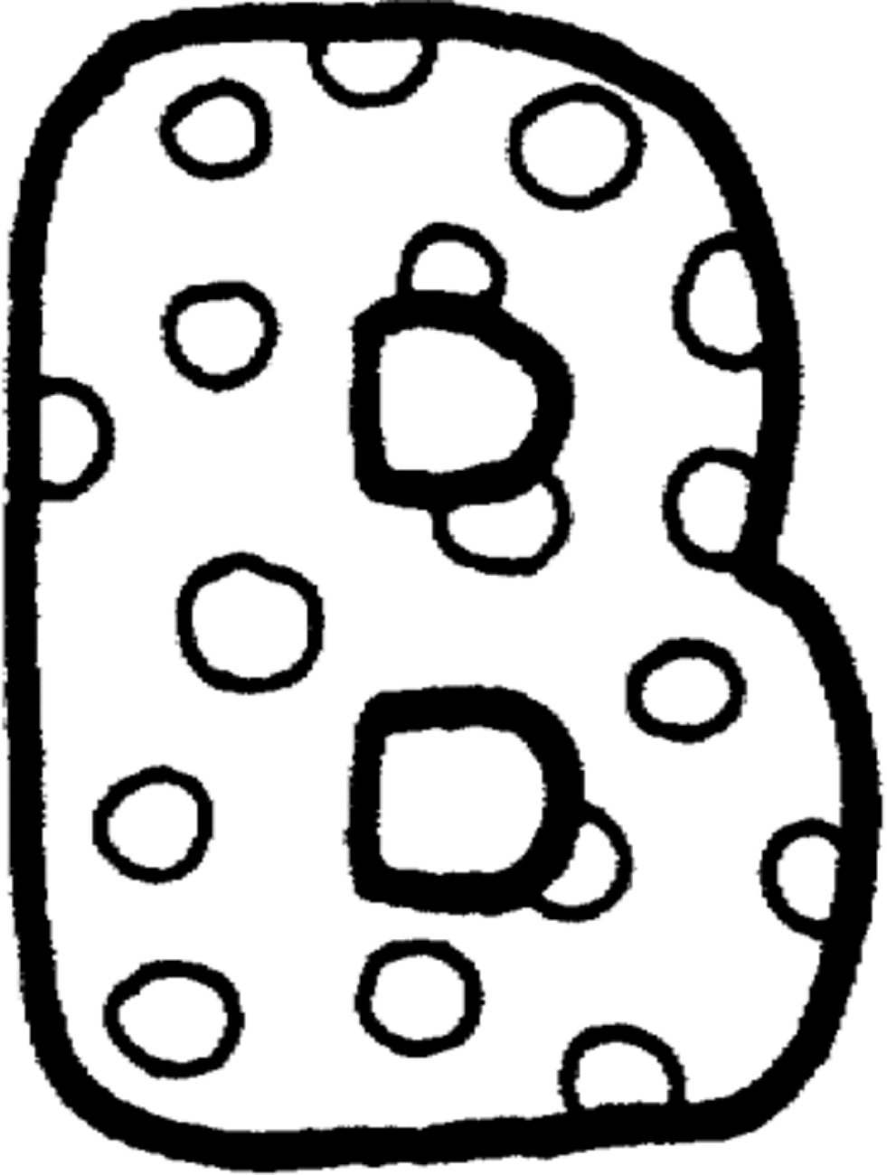 Desenho de Letra B para Imprimir e Colorir Pdf