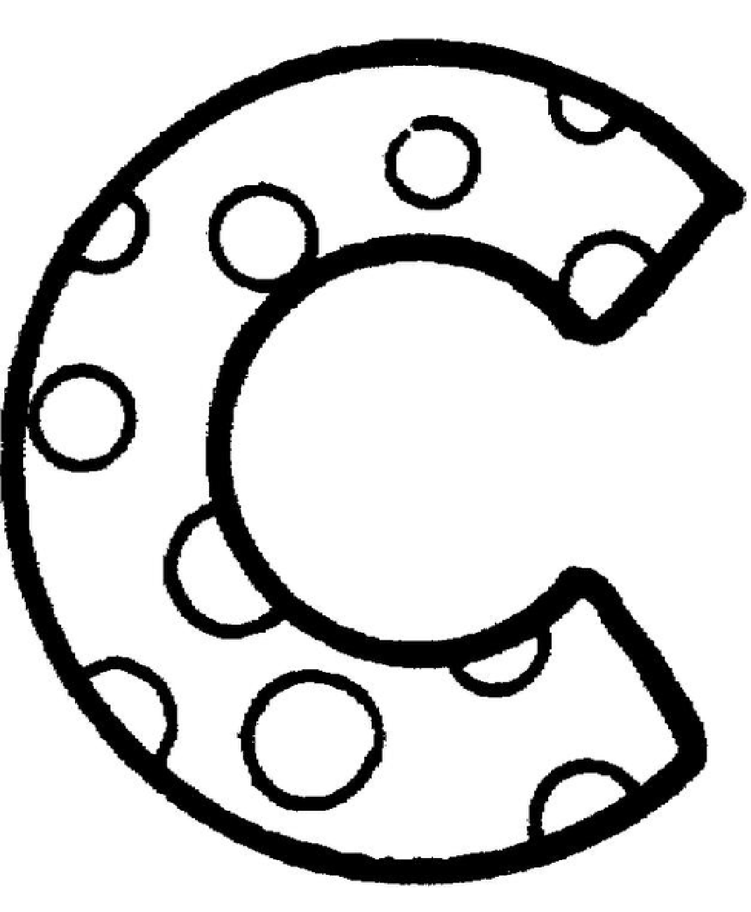 Desenho de Letra C para Imprimir e Colorir Pdf