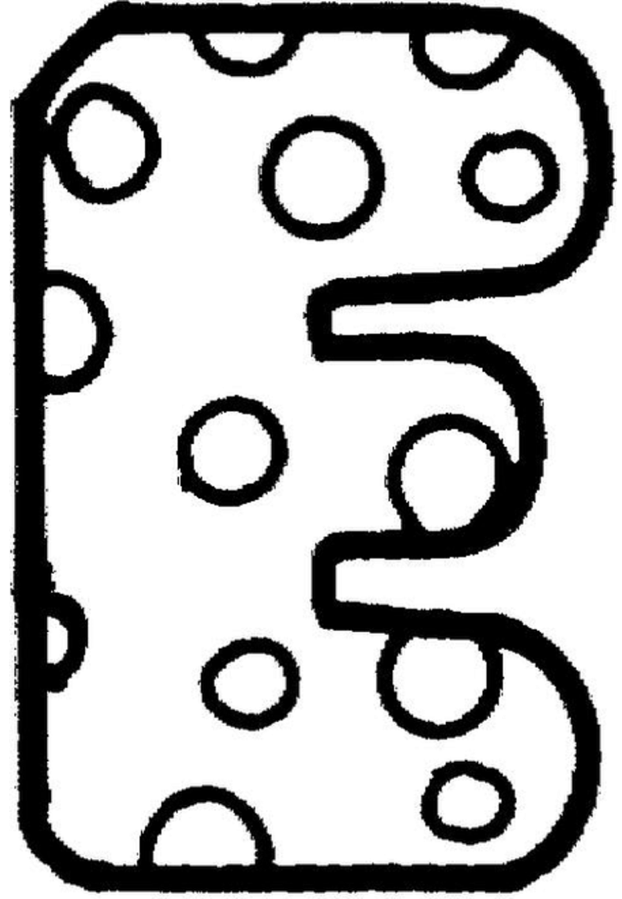 Desenho de Letra e para Imprimir e Colorir Pdf