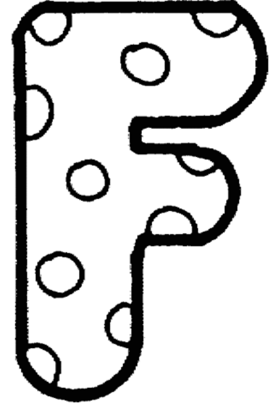 Desenho de Letra F para Imprimir e Colorir Pdf