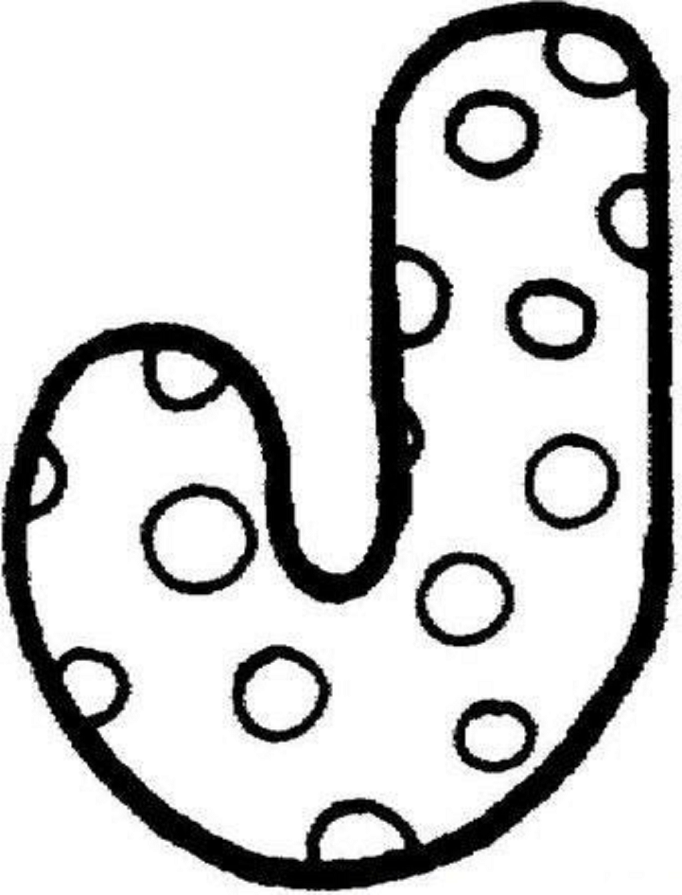 Desenho de Letra J para Imprimir e Colorir Pdf