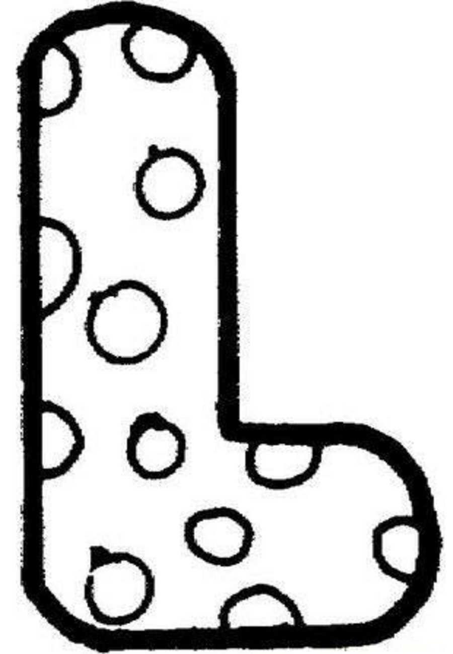 Desenho de Letra L para Imprimir e Colorir Pdf