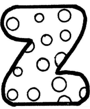 Desenho de Letra Z para Imprimir e Colorir Pdf