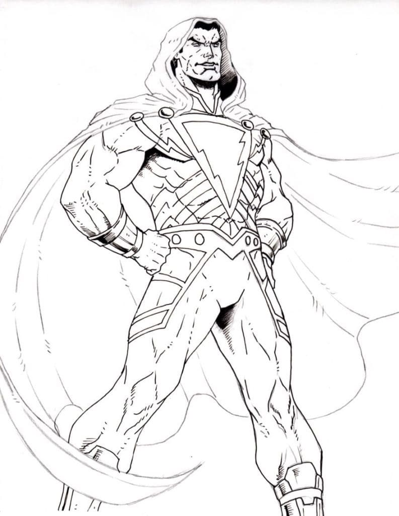 Baixar Desenho Shazam Dc Comics para Colorir Gratuitamente