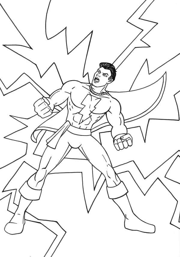 Desenho da Dc Shazam para Colorir