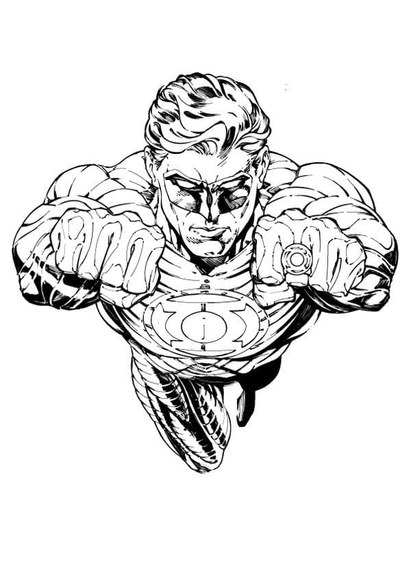 Desenho Dc Lanterna Verde para Colorear