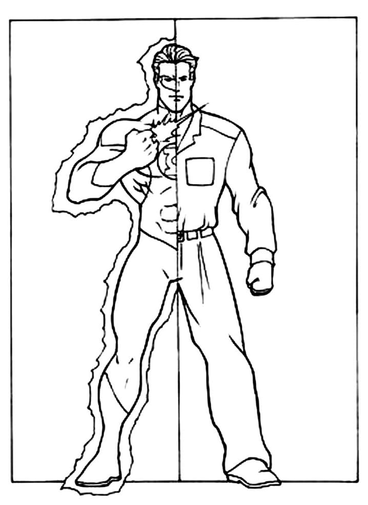 Desenho do Lanterna Verde Dc Comics Fácil de Colorir