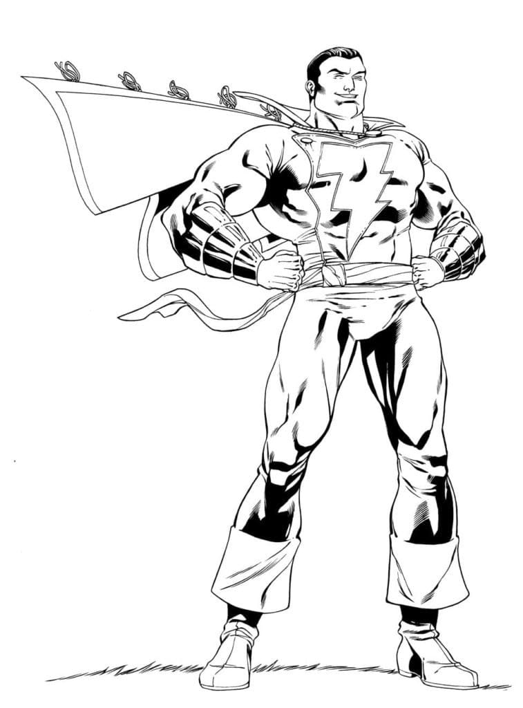 Desenho Imprimivel de Dc Shazam para Colorir