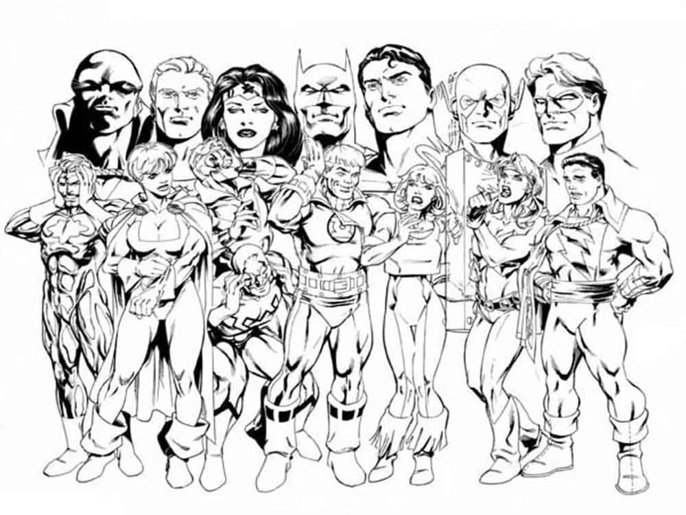 Desenhos de Dc Ligá da Justiça para Colorir