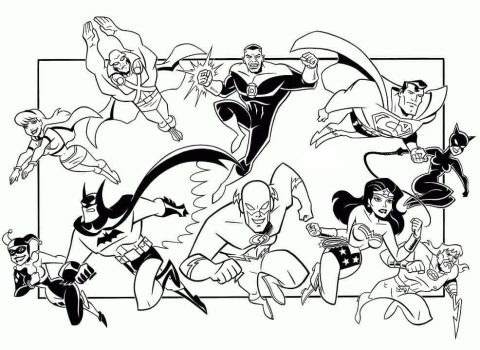 Desenhos de Liga da justiça de Dc para Colorir