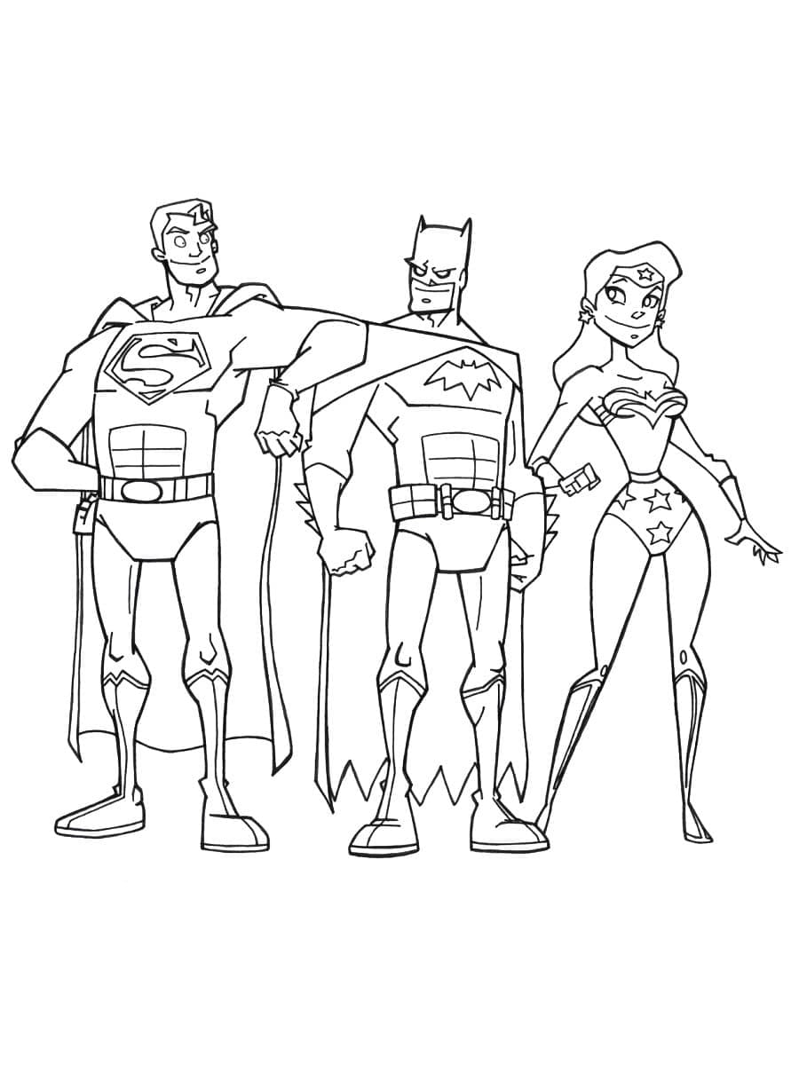 Desenhos de Ligá da Justiça Grátis para Colorir