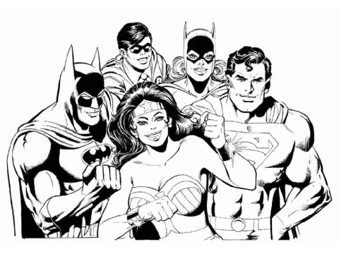 Desenhos de Liga da justiça grátis para crianças para Colorir
