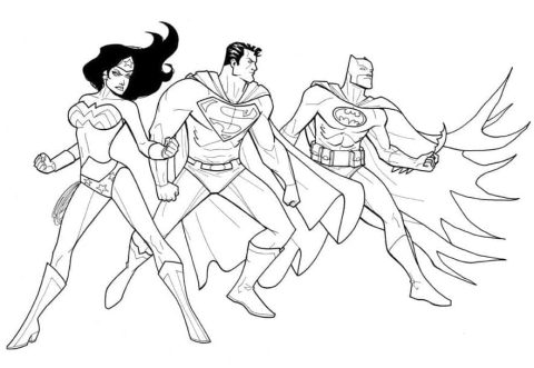 Desenhos de Liga da justiça Imprimível para Colorir