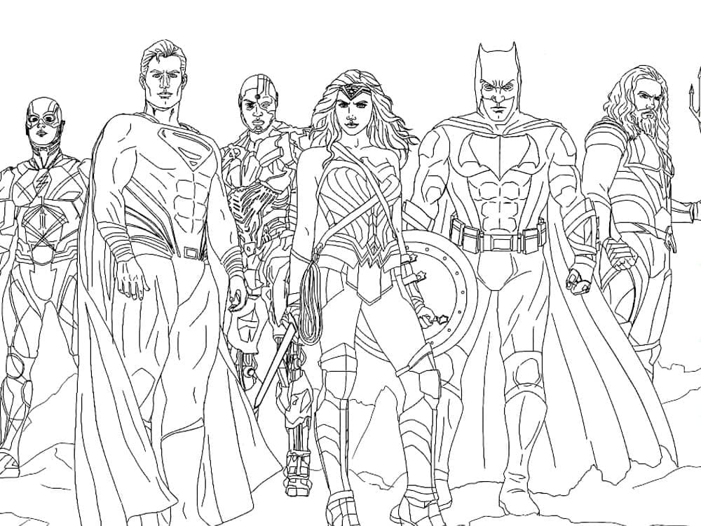 Desenhos de Liga da Justiça para Colorir