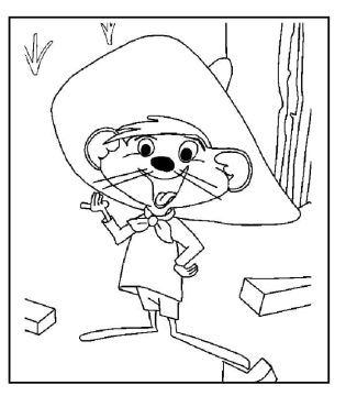 Desenho de Ligeirinho Sorrindo para Colorir