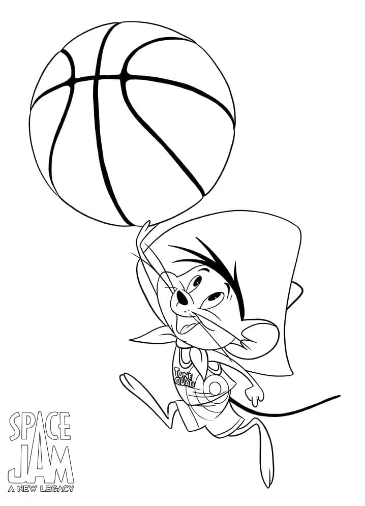 Desenho de Ligeirinho Space Jam para Colorir