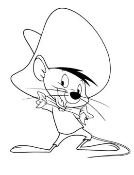 Desenho Speedy Gonzales Looney Tunes para Colorir