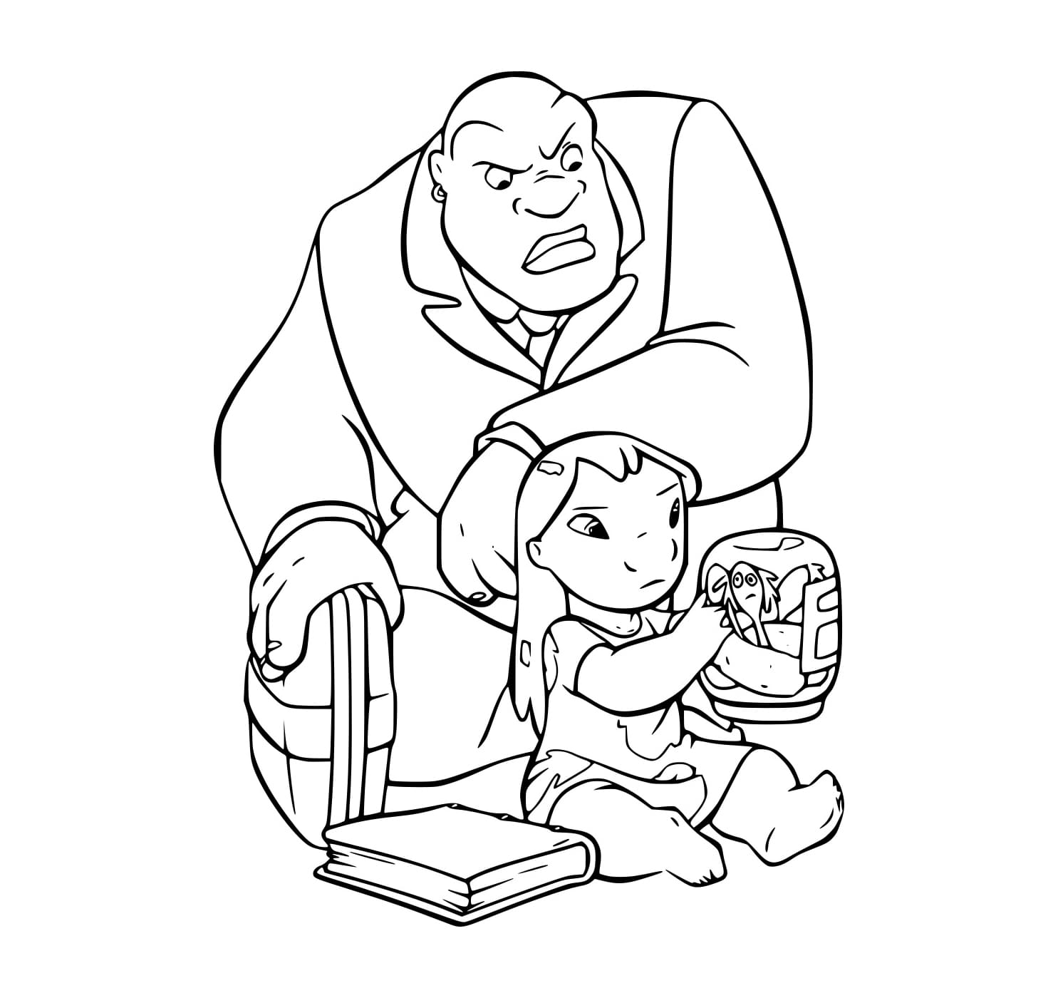 Desenho de Bolhas Lilo e Cobrá para Colorir