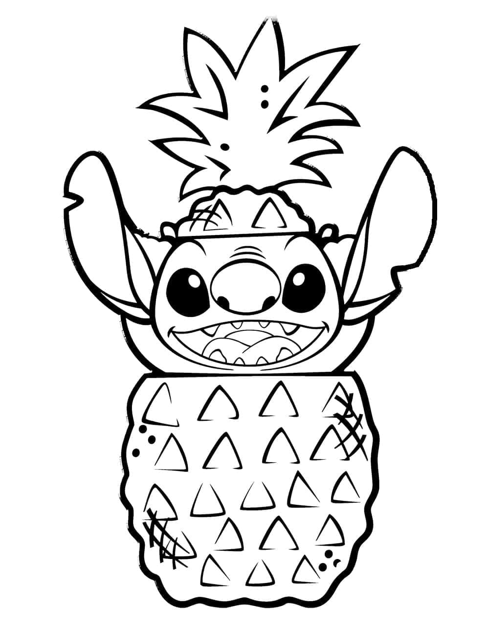 Desenho de Stitch Adorável para Colorir
