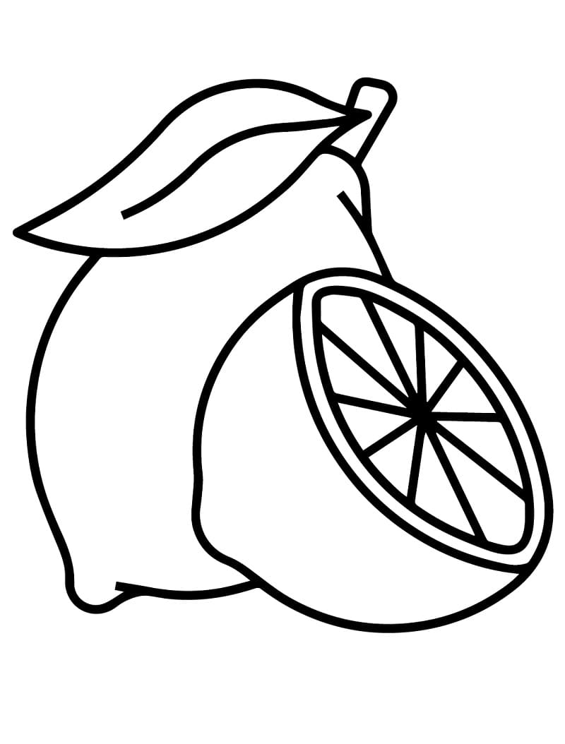Desenho de Limão Simples para Colorir