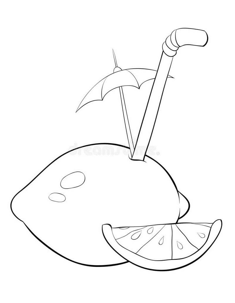 Desenho de Limão Download para Colorir