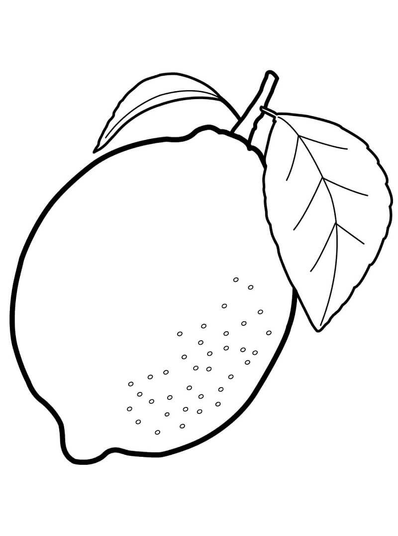 Desenho de Limão para Colorir Fácil Pdf