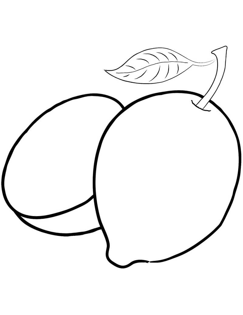 Desenho de Limão para Colorir Giz de Cera