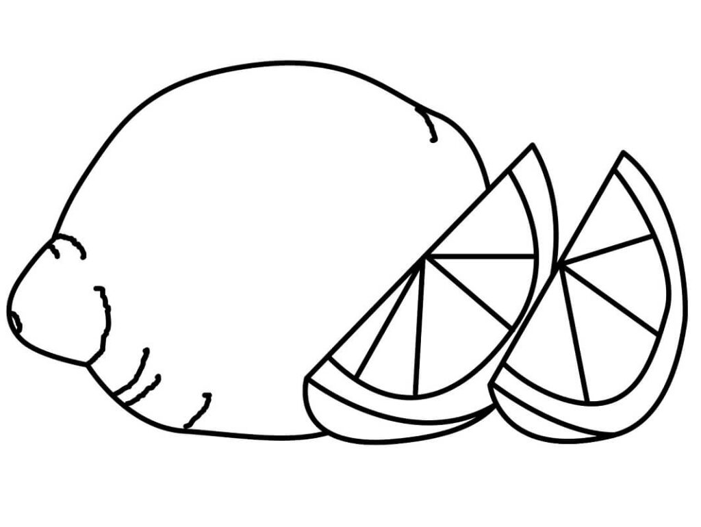 Desenho de Limão para Colorir Imprimivel