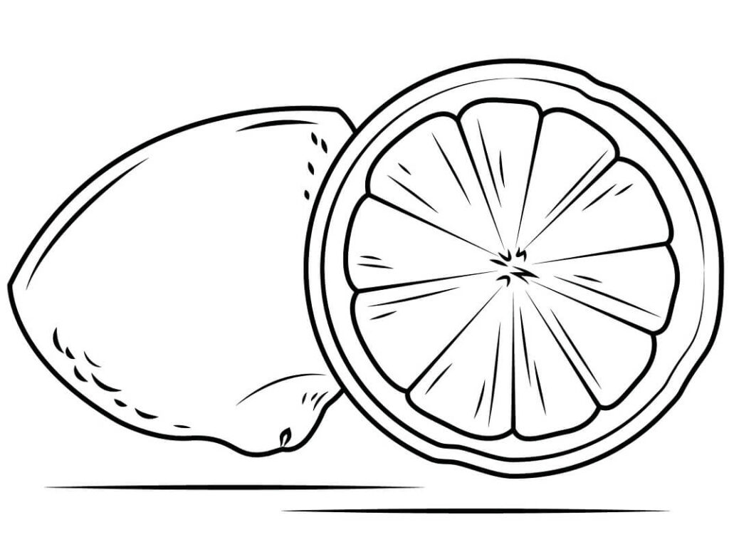 Desenho de Limão para Colorir Lápis de Cor