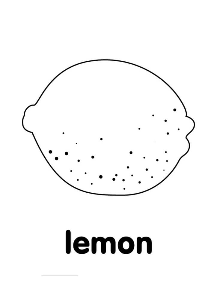 Desenho de Limão para Imprimir Lápis de Cor