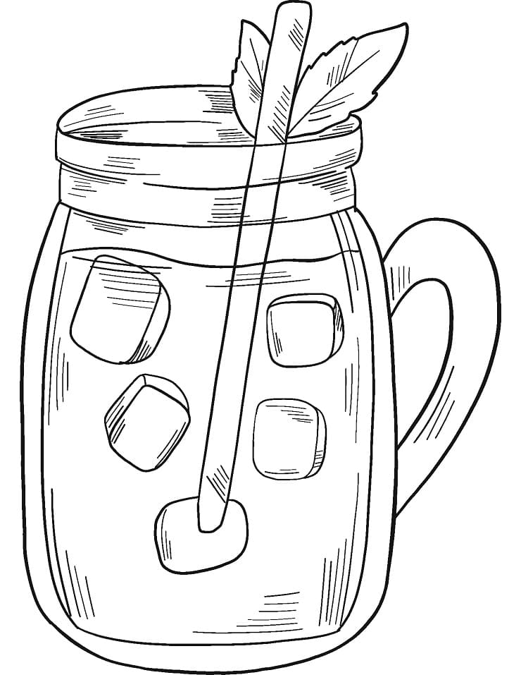 Desenho de Jarra de Limonada para Imprimir Pdf