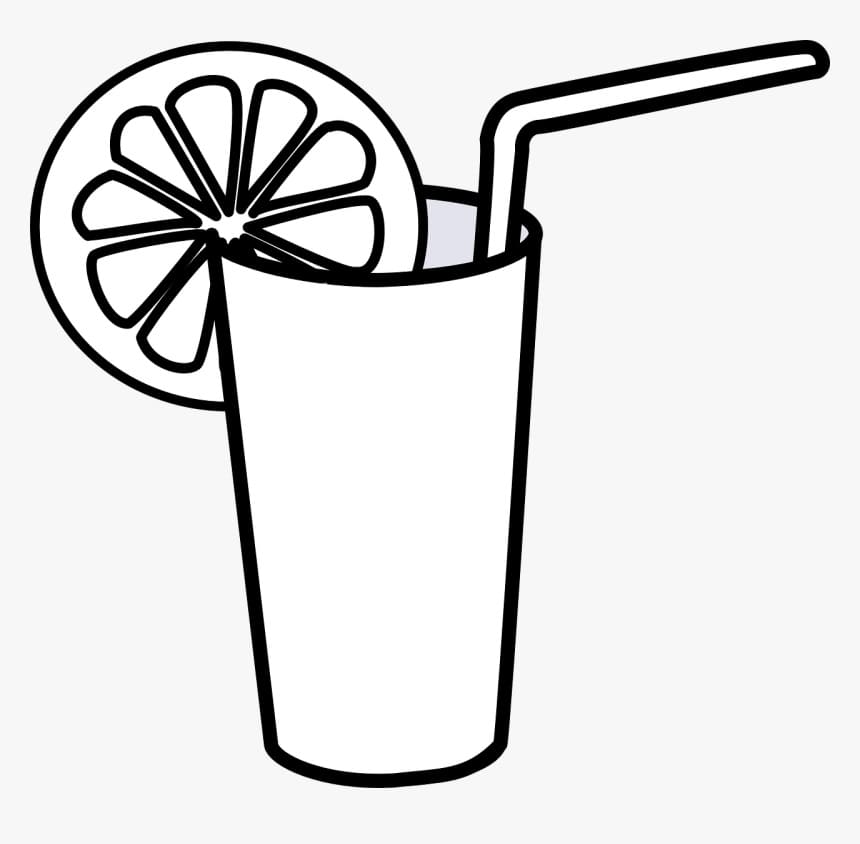 Desenho de Limonada para Pintar com Tinta Guache