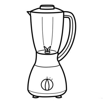 Desenho de Liquidificador para Colorir