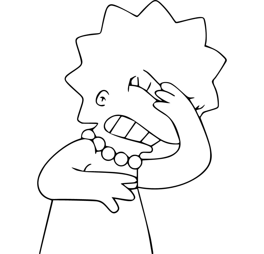 Desenho de Lisa Simpson Engracada para Colorir